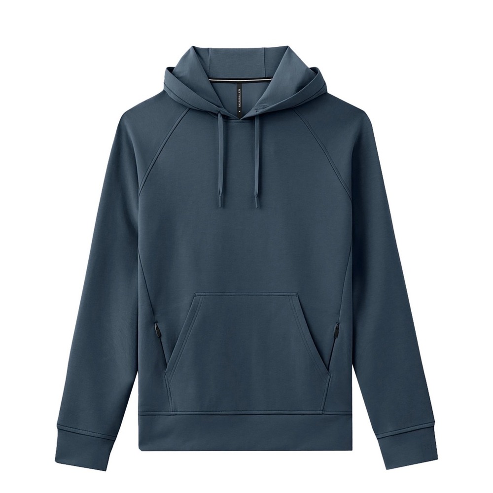 Ten Thousand Mens Midweight Tech Hoodie Sweatshirt Small Admiral Blue Zip Pocket